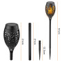 WinGluge Lot de 8 Lumières Flamme Solaire, Lampe Solaire Flamme Étanche IP65, 12 LED Torche Solaire Exterieur, Lampes Solaires d
