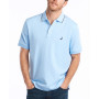 Nautica Classic Fit Short Sleeve Dual Tipped Collar Polo Shirt, Bleu midi, XL Homme