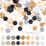 DICOSMETIC 112 Perles Octogonales et Rondes en Silicone avec Cordon Élastique 1mm pour Fabrication de Bijoux, Bricolage, Porte-c