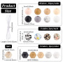 DICOSMETIC 112 Perles Octogonales et Rondes en Silicone avec Cordon Élastique 1mm pour Fabrication de Bijoux, Bricolage, Porte-c