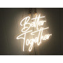 DAKABUKA Better Together,Panneau néon LED blanc chaud pour mariage, fête prénuptiale, fiançailles, anniversaire de mariage, avec
