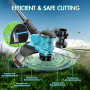 Debroussailleuse Electrique sans Fil,avec 1 Batterie et 4 Bobines,2 en 1 Coupe Bordure sans Fil,Alimentation Automatique de Fil,
