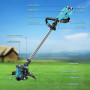 Debroussailleuse Electrique sans Fil,avec 1 Batterie et 4 Bobines,2 en 1 Coupe Bordure sans Fil,Alimentation Automatique de Fil,