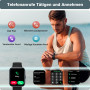 Montre Connectée Femme pour Samsung, iPhone, Android, 1.8" Smartwatch avec Appel Bluetooth, Voix de l'IA, Alexa intégrée, Smartw