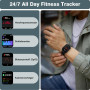 Montre Connectée Femme pour Samsung, iPhone, Android, 1.8" Smartwatch avec Appel Bluetooth, Voix de l'IA, Alexa intégrée, Smartw