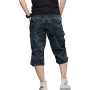 Misfuso Short Bermuda Homme Cargo, Taille Élastique, Pantalon Casual en Coton avec Ceinture
