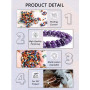 JSDDE 8mm Perles en Pierres Naturelles pour Bijoux à Faire Soi-même Perles Rondes Pierres Dures pour Bracelet Gemmes Précieuses 