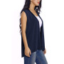 Femmes sans Manches Cardigan Solide Gilet Leger Veste