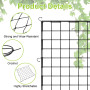 OFFCUP Filet de treillis élastique, 80 x 80 cm, filet de jardin en maille avec 6 crochets, filet de tente de culture, treillis d