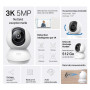 Tapo 3K(5MP) Caméra de Surveillance WiFi intérieure 360°, détection IA, Suivi Intelligent Sirène, Vision Nocturne, Audio bidirec