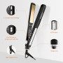 Faszin Lisseur Cheveux avec Plaques en Titane Lisse, Fer a Lisser Négatifs Ions Protect, 20S Chauffe Rapide, Écran LCD, Voltage 