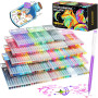 Laconile Lot de 168 Stylos Gel Couleurs – Stylos Paillette, Pastel, Métallique et Néon – Stylo Gel Adulte pour Dessin, Coloriage