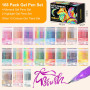 Laconile Lot de 168 Stylos Gel Couleurs – Stylos Paillette, Pastel, Métallique et Néon – Stylo Gel Adulte pour Dessin, Coloriage