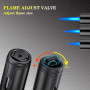 Yeuligo Jet Flamme Briquet à Gaz Tempête au Butane Rechargeable, Coupe-Vent à Long Bâton pour Bougies, Cuisine, Camping, Barbecu