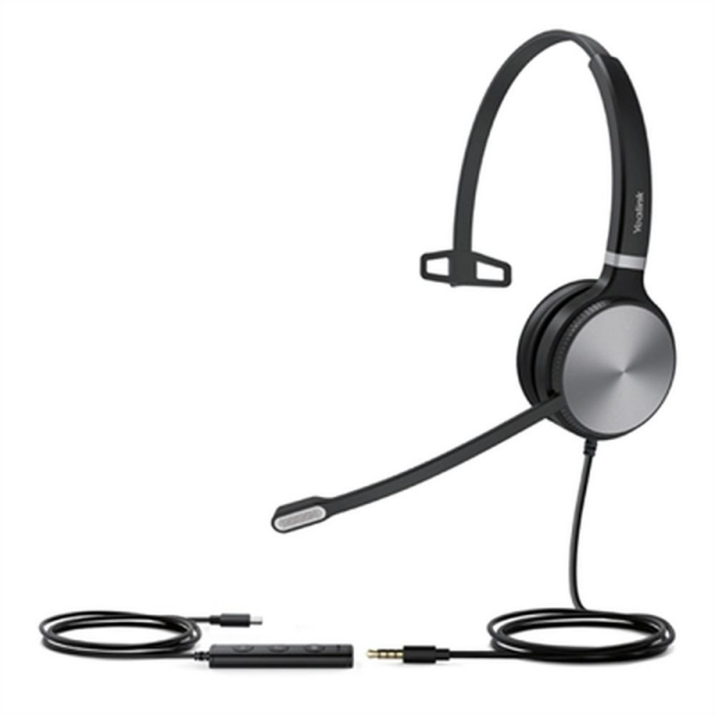 Yealink UH36 Mono Teams Casque Avec fil Arceau Bureau/Centre d'appels USB Type-A Noir, Argent