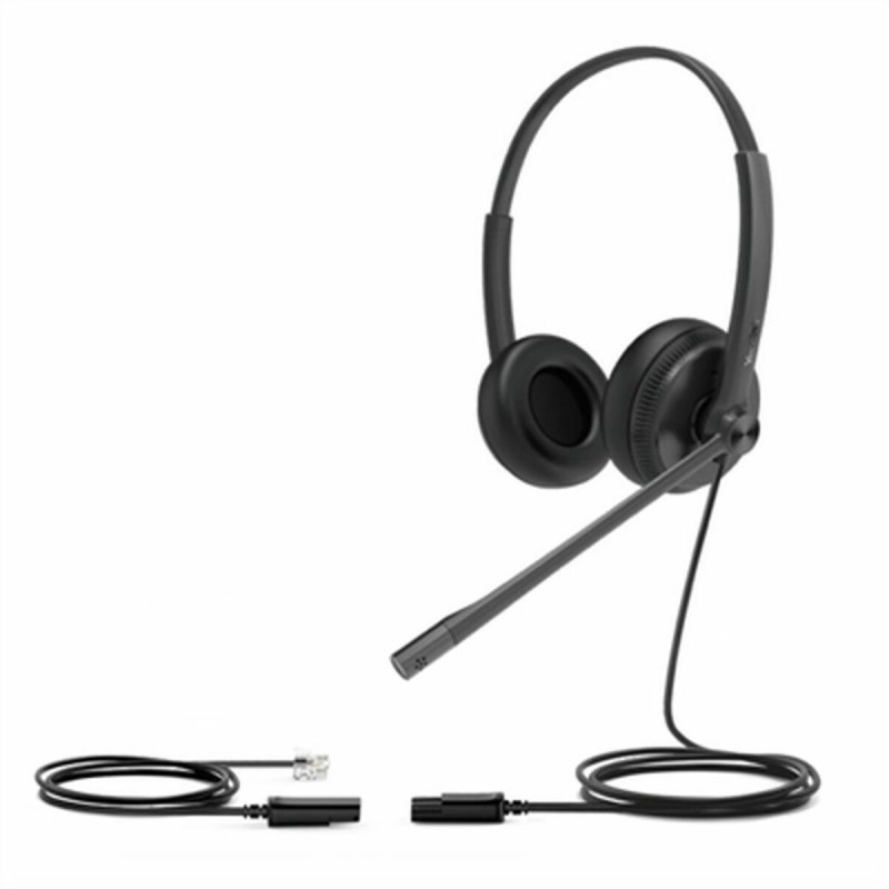 Yealink YHS34 Lite Dual Casque Avec fil Arceau Bureau/Centre d'appels Noir