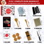 lisigoo Kit sushi maki complet - Sushi maker - Appareil pour fabrication sushi - Coffret avec natte en bambou, couteau japonais,
