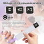 Lampe UV Ongles Gel, Mini Lampe à Ongles LED, Petite Lampe à Ongles avec Support, Séchage Rapide USB Portable UV Lampe Ongles Ge