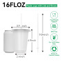 OZMOJOO Lot de 30 gobelets en plastique de 473 ml (16 floz), avec couvercle et paille, stables et adaptés à un usage alimentaire