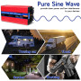 ETREPOW 6000W Convertisseur 24v 220v/230v Pur Sinus Onduleurs Transformateur -2 Prise EU de Courant Alternatif,1 Port USB,téléco