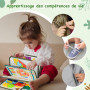 Française Busy Board Jouet Montessori 2 Ans, 8 in 1 Jeux Montessori Éducatif Jouets d'Activité et de Développement, Jeux Avion V