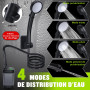 Spopal Kit Douche de Camping, Douche Portable,Pompe de Douche Électrique Rechargeable,Imperméable, avec Afficheur Intelligent et