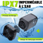 Spopal Kit Douche de Camping, Douche Portable,Pompe de Douche Électrique Rechargeable,Imperméable, avec Afficheur Intelligent et