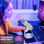 ZealSound Microphone USB, Micro podcast à Condensateur pour Téléphone PC Ordinateur PS5, avec Muet/Echo et Prise Moniteur, pour 