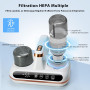 UCerdveos 1000W Aspirateur Matelas Anti Acariens sans Fil 26Kpa avec Capteur d'Humidité, UV-C, Filtre HEPA Lavable, Brosse Rotat