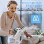 UCerdveos 1000W Aspirateur Matelas Anti Acariens sans Fil 26Kpa avec Capteur d'Humidité, UV-C, Filtre HEPA Lavable, Brosse Rotat