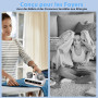 UCerdveos 1000W Aspirateur Matelas Anti Acariens sans Fil 26Kpa avec Capteur d'Humidité, UV-C, Filtre HEPA Lavable, Brosse Rotat