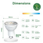 sailsco Classe A Ampoule GU10 LED Spot Blanc,1.9W équivalent 50W,345LM 4000K Ampoule LED GU10 Blanc Neutre,36° Angle Du Faisceau