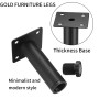 Fulushouxi 4 Pièces Pieds de Meuble, 25 cm/9,84 Pouces Pieds de Meubles Réglables, Pieds de Support en Fixation en Métal pour Me