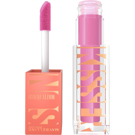 Maybelline New York - Blush Liquide 3-en1 - Fini Mat Glowy - Fard à Joues, Highlighter et Bronzer - Effet Bonne Mine - Teint Hâl