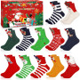 KDISHKRA Calendrier de l'Avent 2025,12 Paires Chausse-ttes de Noël, Coton Respirant Chaussettes Noel Hommes et Femmes, Christmas