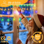UIONVO Guirlande Noel Exterieur Lumineuse LED - 10M Multicolore Rideau Lumineux Noël Exterieure Étanche Icicle Lights pour Extér