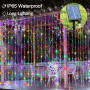 Micacorn Guirlande Lumineuse Solaire 3Mx3M 300 LED Étanche Rideau Lumineux Extérieures avec Télécommande pour Noël Fête Mariage 