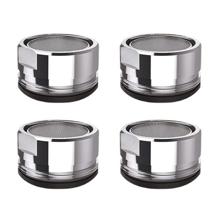 VEGCOO 4 Pcs Mousseur Robinet M24 Filtre de Robinet en Acier Inoxydable Aérateur de Robinet Filtre de Robinet de Salle de Bain d