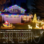 Guirlande lumineuse solaire - 30 m - 660 LED - Étanche IP65 - Avec 8 modes et minuterie et mémoire - Éclairage de Noël extérieur
