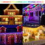 Guirlande lumineuse solaire - 30 m - 660 LED - Étanche IP65 - Avec 8 modes et minuterie et mémoire - Éclairage de Noël extérieur