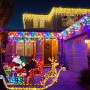 Guirlande lumineuse solaire - 30 m - 660 LED - Étanche IP65 - Avec 8 modes et minuterie et mémoire - Éclairage de Noël extérieur