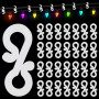 LIMITADA 120 Pcs Crochet de Gouttière Guirlande en S, Crochet pour Guirlande Lumineuse Noël, Crochet Guirlande Extérieur, Accroc