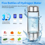 PQETBV Bouteille d'Hydrogène de 420 ml, Bouteille à Eau Hydrogène, Générateur d'Eau Hydrogène Portable, USB Bouteille d'eau Sans
