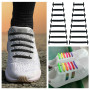 OQKAHIV 64pcs Lacets élastiques en Silicone sans Nœuds pour Enfants et Adultes - Imperméables et Plats pour Chaussures de sport 