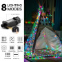 Ulinek Guirlande Lumineuse LED 100m 1000LEDs Extérieur Multicolore, Eclairage Lumineux Noël Décoration 8 Modes IP44 Extérieur/In