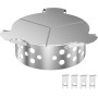 Onlyfire Kit Boîte de Fumage en Acier Inoxydable pour Weber 57CM Barbecue à Charbon, Fumoir pour Barbecue avec 4 Crochets de Sup