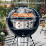 Onlyfire Kit Boîte de Fumage en Acier Inoxydable pour Weber 57CM Barbecue à Charbon, Fumoir pour Barbecue avec 4 Crochets de Sup