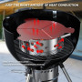 Onlyfire Kit Boîte de Fumage en Acier Inoxydable pour Weber 57CM Barbecue à Charbon, Fumoir pour Barbecue avec 4 Crochets de Sup