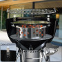 Onlyfire Kit Boîte de Fumage en Acier Inoxydable pour Weber 57CM Barbecue à Charbon, Fumoir pour Barbecue avec 4 Crochets de Sup