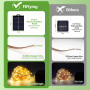 FIFlying Guirlande lumineuse solaire d'extérieur - 2 x 16 m - 160 LED - Résistante aux intempéries - 8 modes - IP65 - Étanche - 